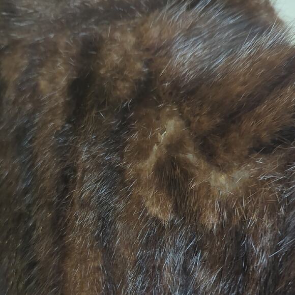 Vintage Maxi Mink Fur Coat Mod Elegance Women's Medium - Picture 11 of 14